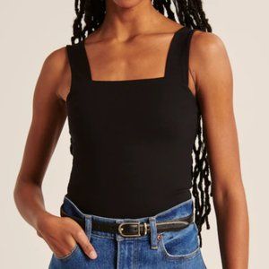 Abercrombie & Fitch Double-Layered Seamless Fabric Squareneck Bodysuit